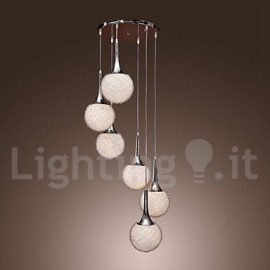 Lampadario con 6 lampadine